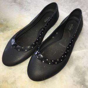 Crocs black ballet flats
